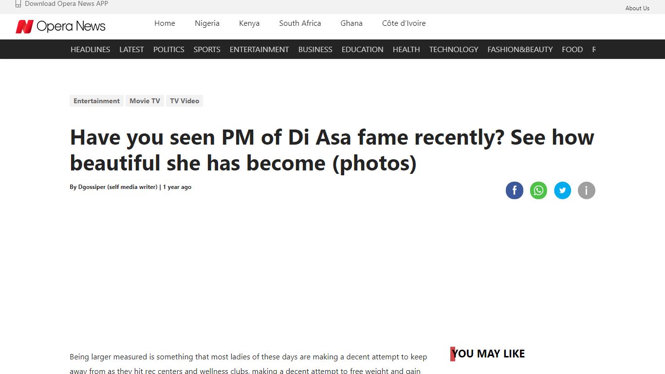 Have you seen PM of Di Asa fame recently? See how beautiful she has ...